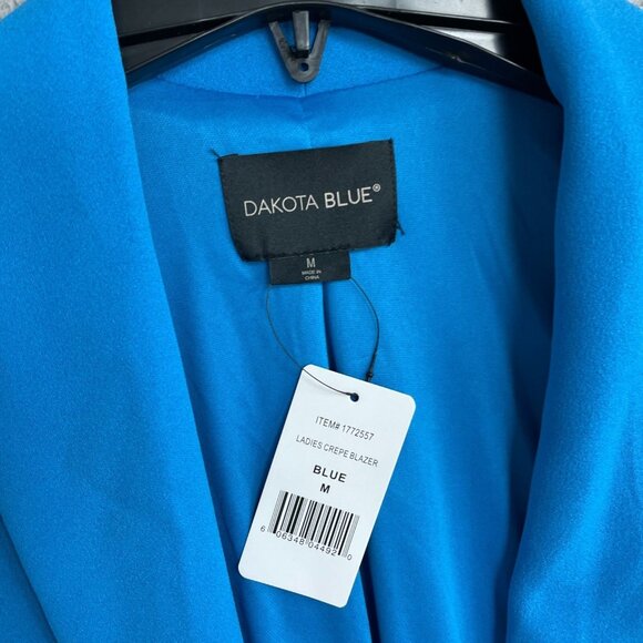 Dakota Blue Ladies' M Crepe Blazer Ruched Sleeves Open Front  L1178 - Picture 8 of 11